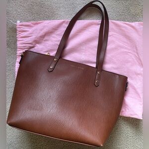 Lightly used-Poppy & Peonies- Go-Getter Tote in color Chestnut